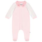 Baby Girls Pink Logo Babygrow, 1, hi-res