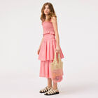 Girls Pink Shirred Top, 1, hi-res