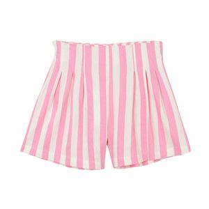 Girls White & Pink Striped Shorts