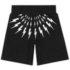 شورت بشعار صاعقة باللون الاسود للاولاد, 3, hi-res