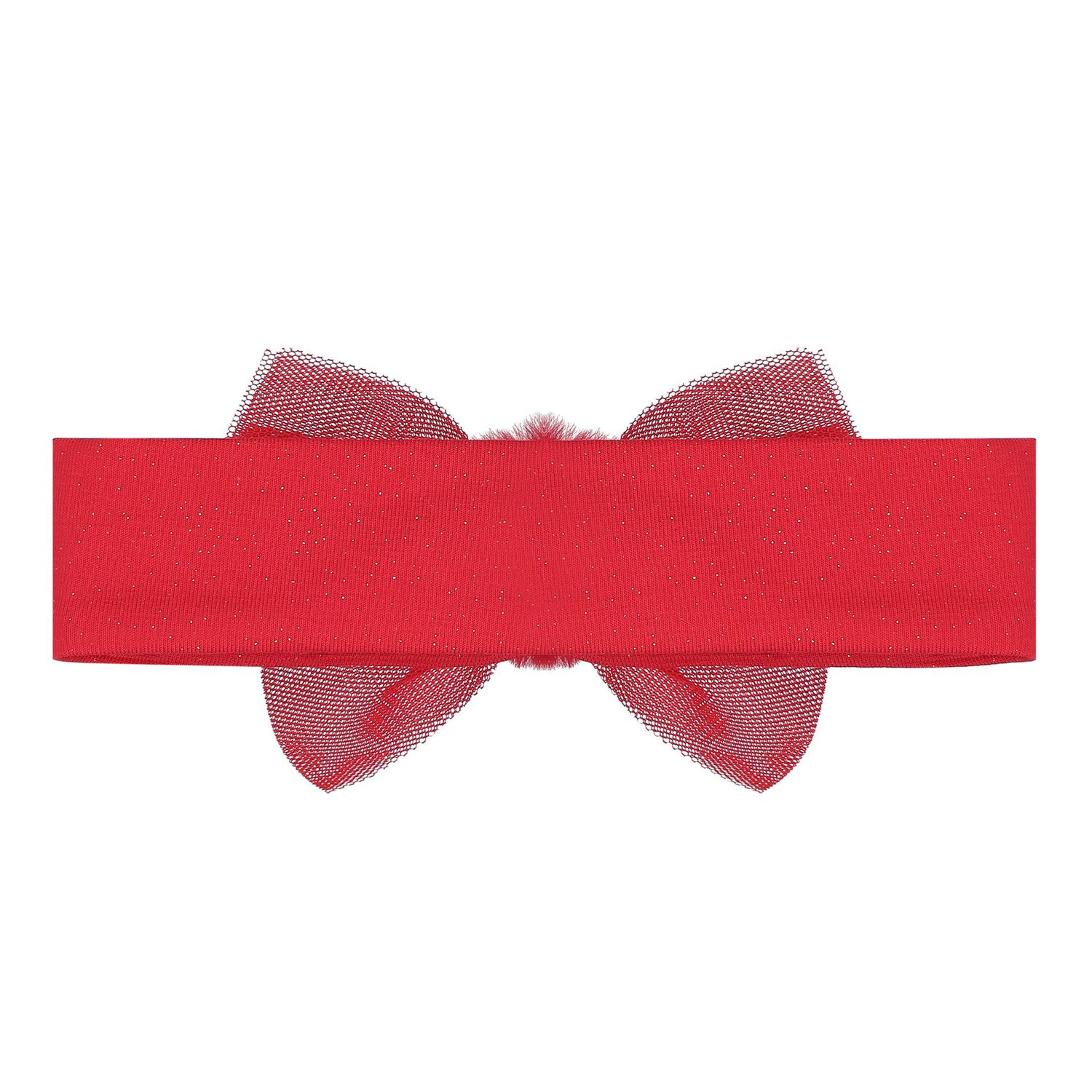 Baby Girls Red Pom Pom Headband, 1, hi-res image number null