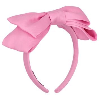Girls Pink Bow Headband