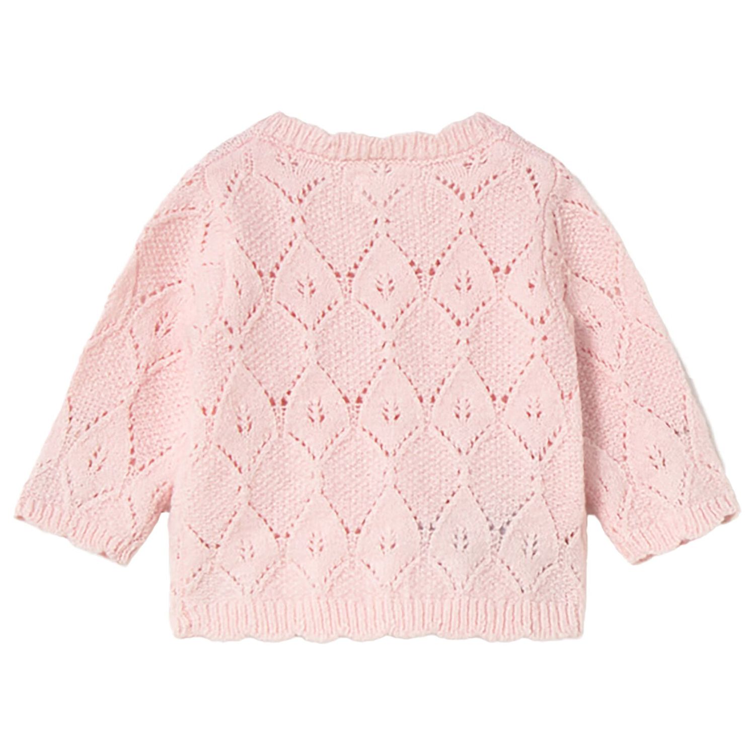 Baby Girls Pink Knitted Cardigan, 1, hi-res image number null