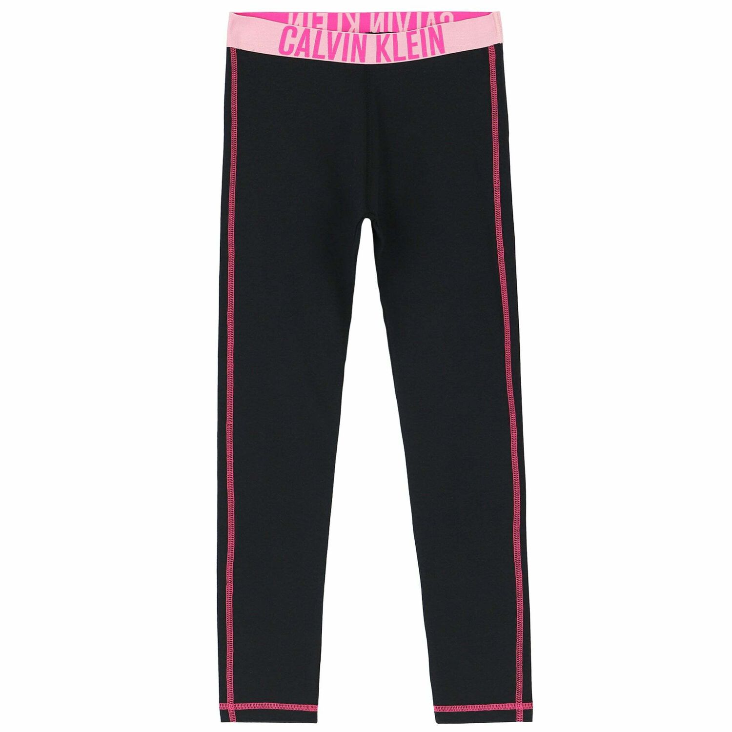 Girls Black Logo Leggings, 1, hi-res