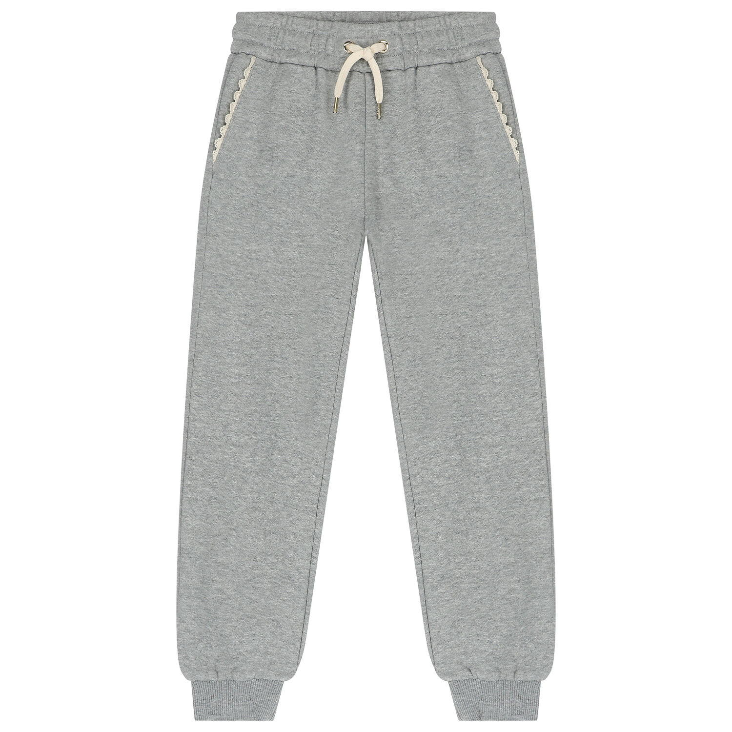 Girls Grey Logo Joggers, 1, hi-res