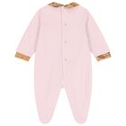 طقم هدايا ملابس أطفال بناتي بطبعة خريطة جغرافية باللونين الوردي والبيج, 2, hi-res