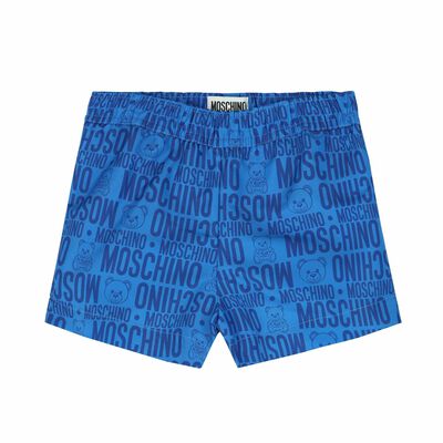 Younger Boys Blue Logo Swim Shorts