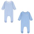 Blue Logo Geometric Logo Babygrows ( 2-Pack ), 2, hi-res