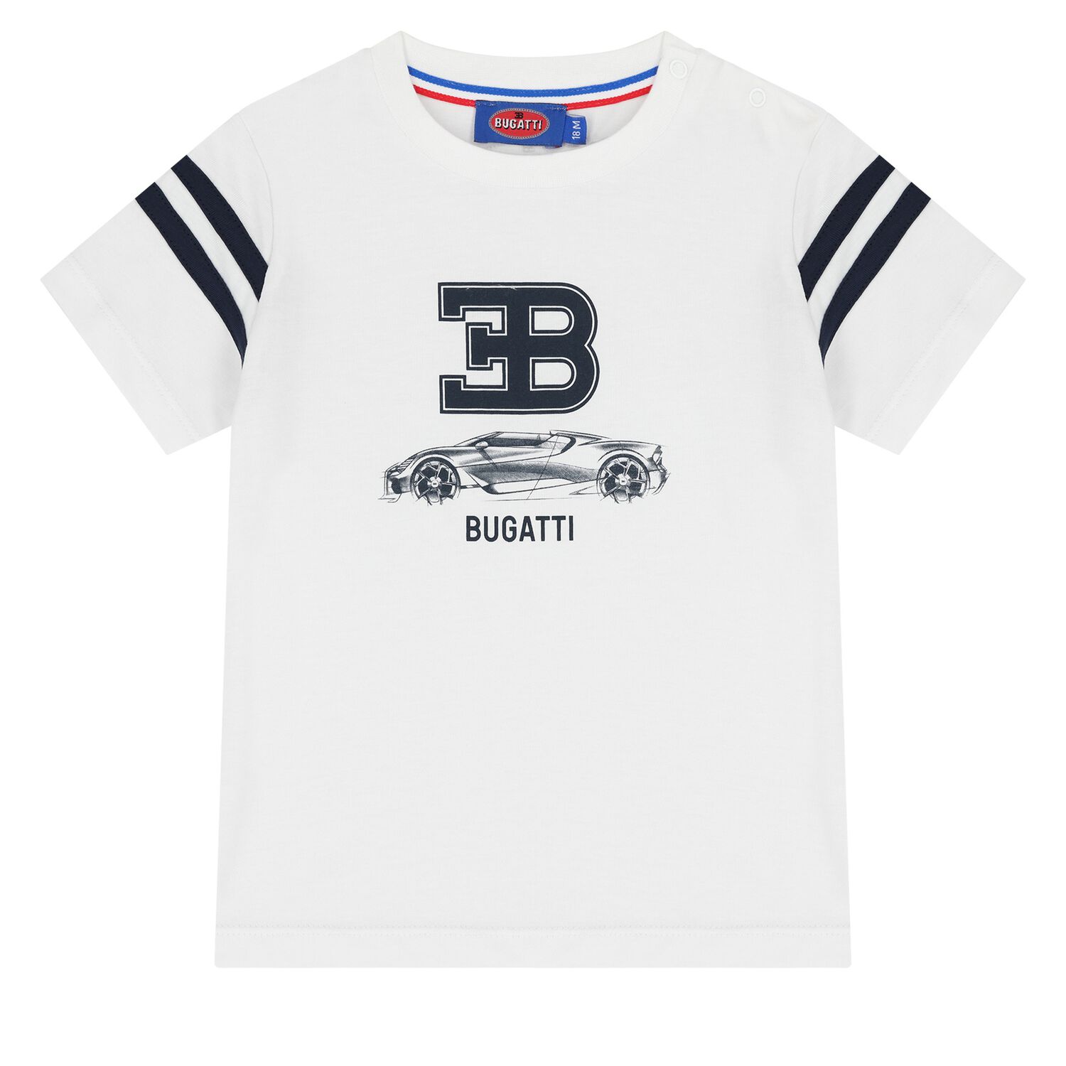 Younger Boys White Logo T-Shirt, 1, hi-res