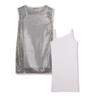 طقم فستان بنات باللون الذهبي والأبيض, 1, hi-res