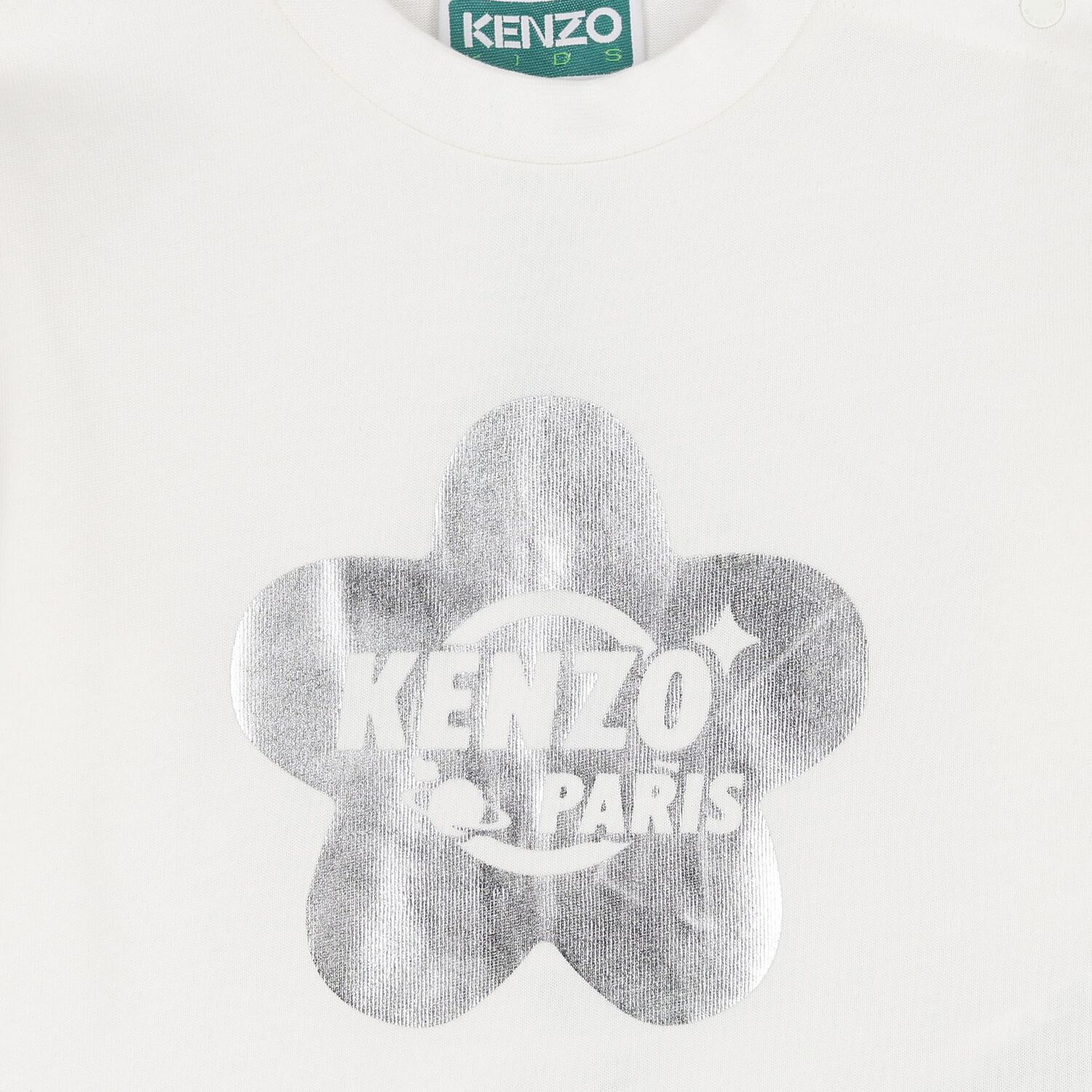 بلوزة عاجي بأكمام طويلة بشعار للفتيات الصغيرات, 1, hi-res