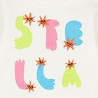 سويتشيرت بنات بالشعار باللون العاجي, 1, hi-res