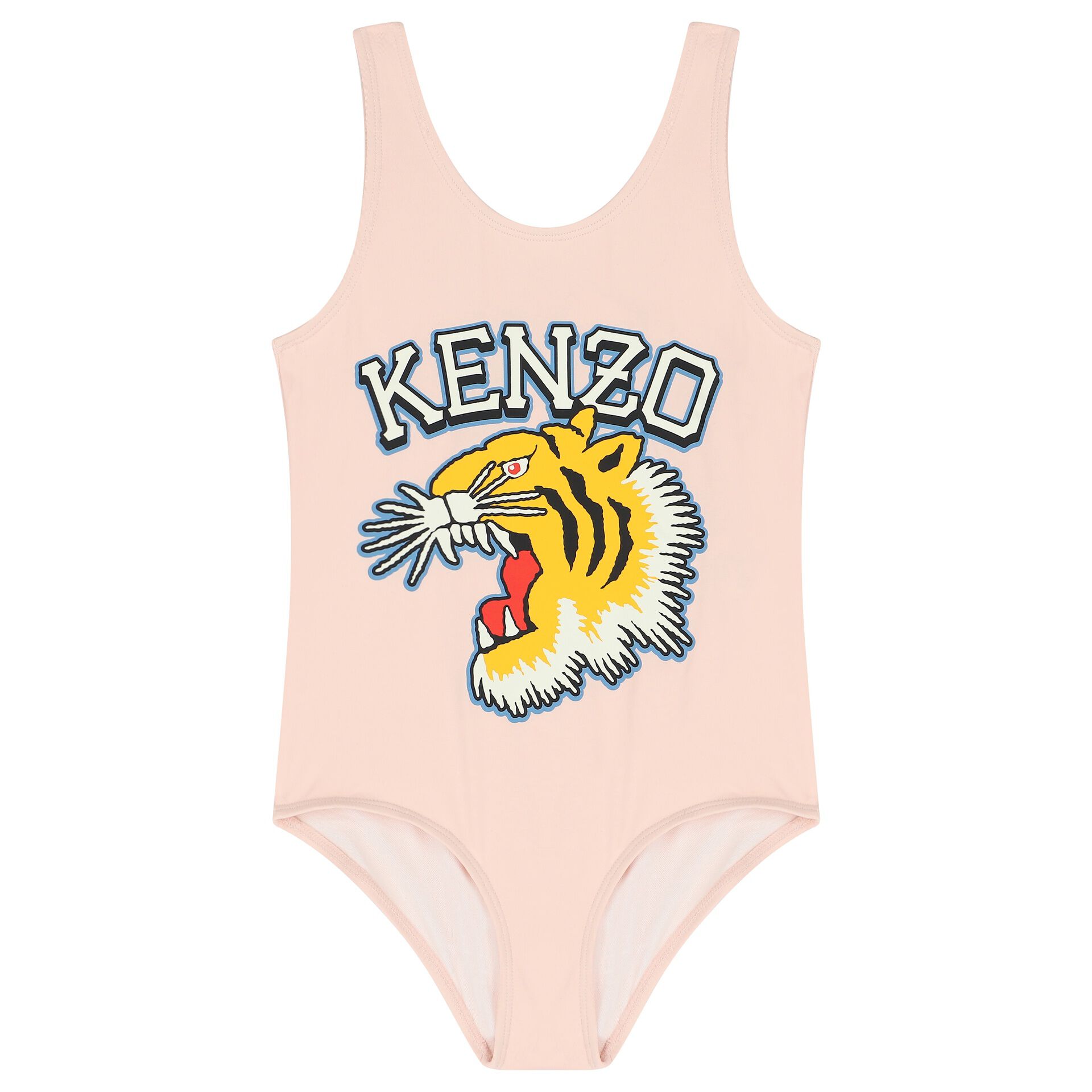 KENZO KIDS Girls Pink Varsity Tiger Swimsuit Junior Couture UAE