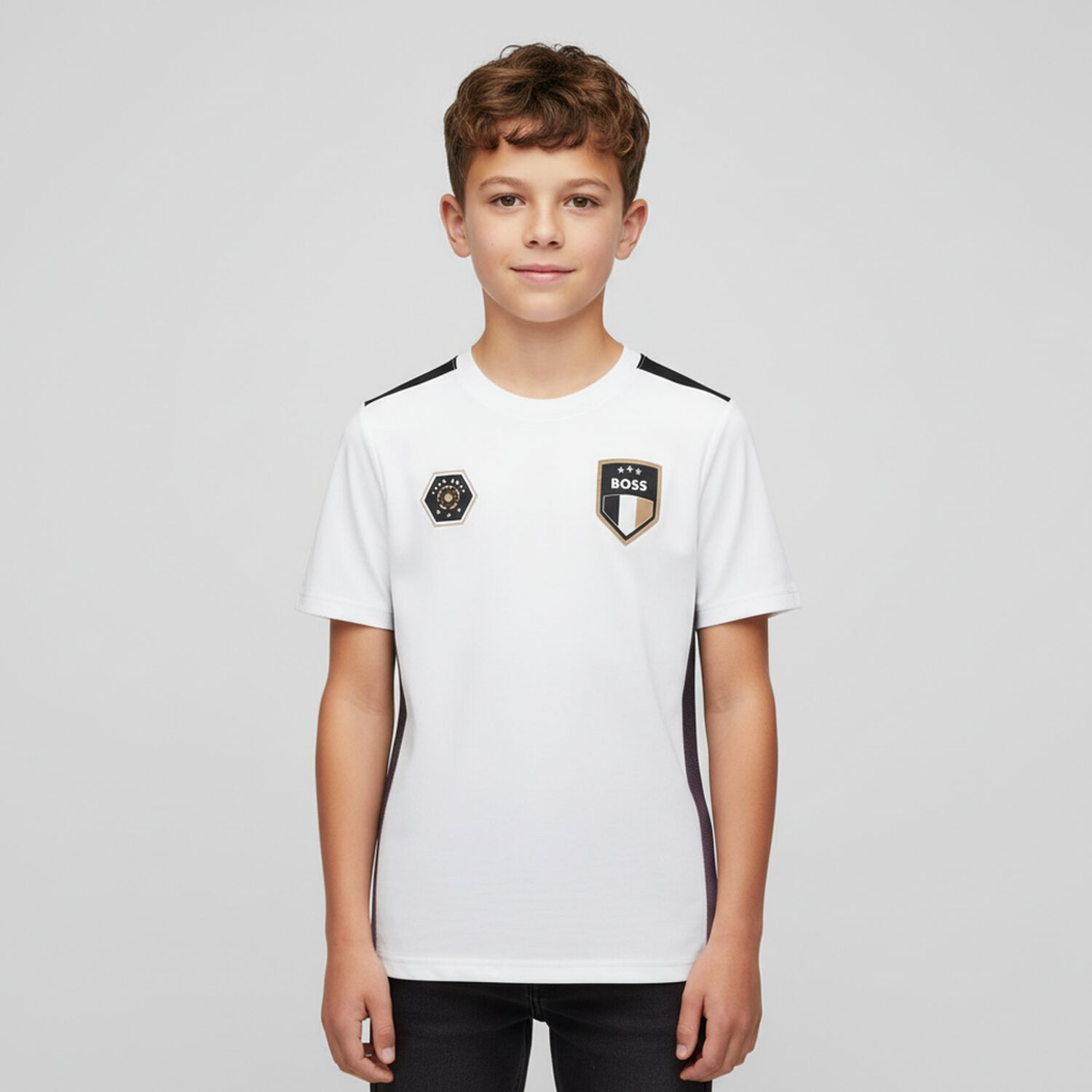 Boys White Logo T-Shirt, 1, hi-res