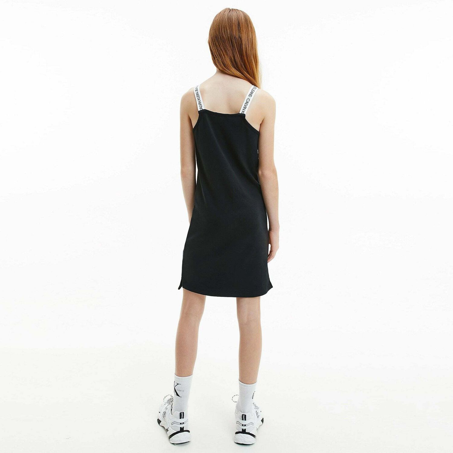 Girls Black Logo Dress, 1, hi-res image number null
