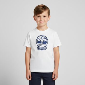 Boys White Logo T-Shirt