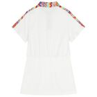 Girls White Logo Zig Zag Dress, 1, hi-res
