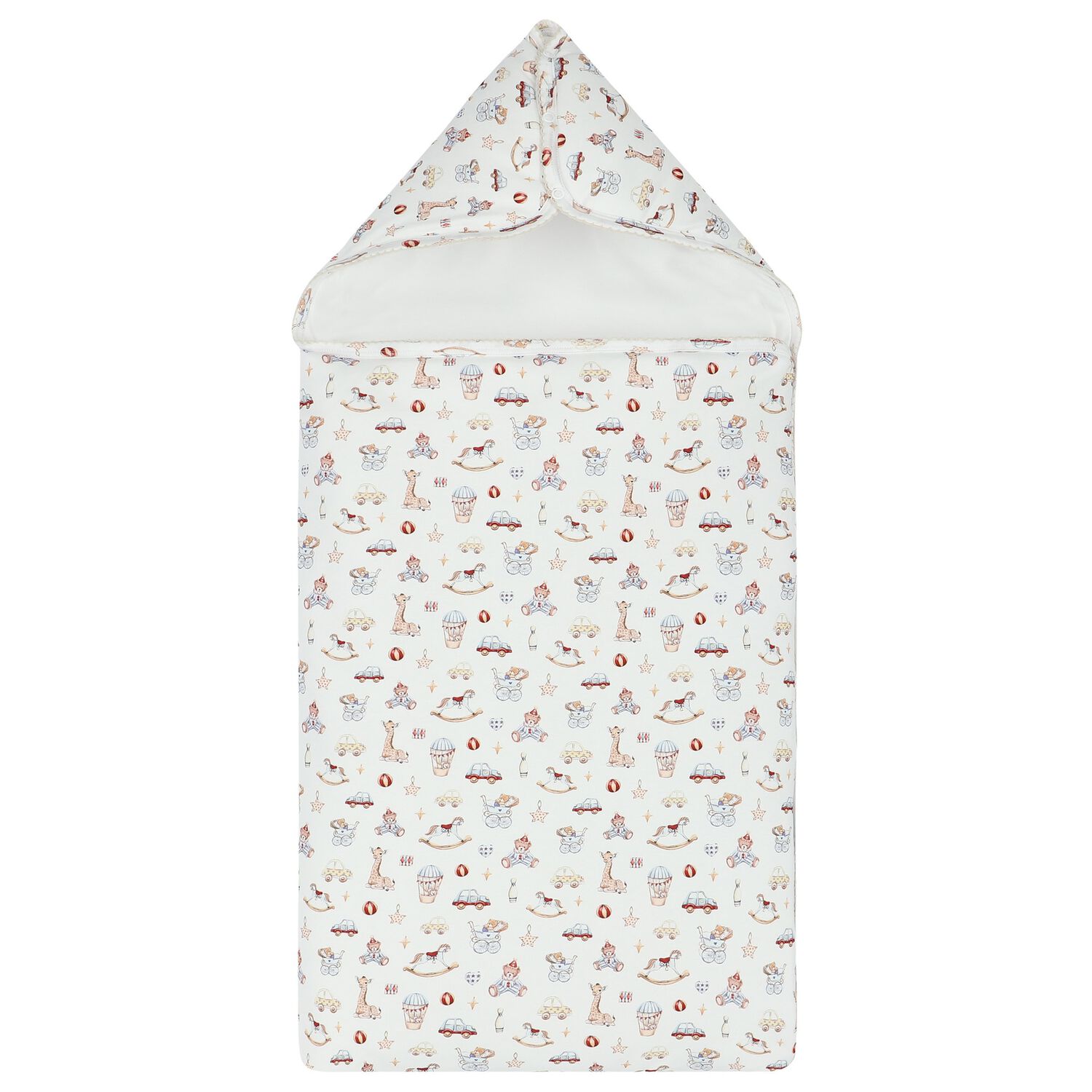 مدس أولاد بطبعة لعب أطفال باللون الأبيض, 1, hi-res