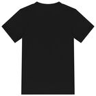 تيشيرت بالشعار باللون الأسود للأولاد, 3, hi-res