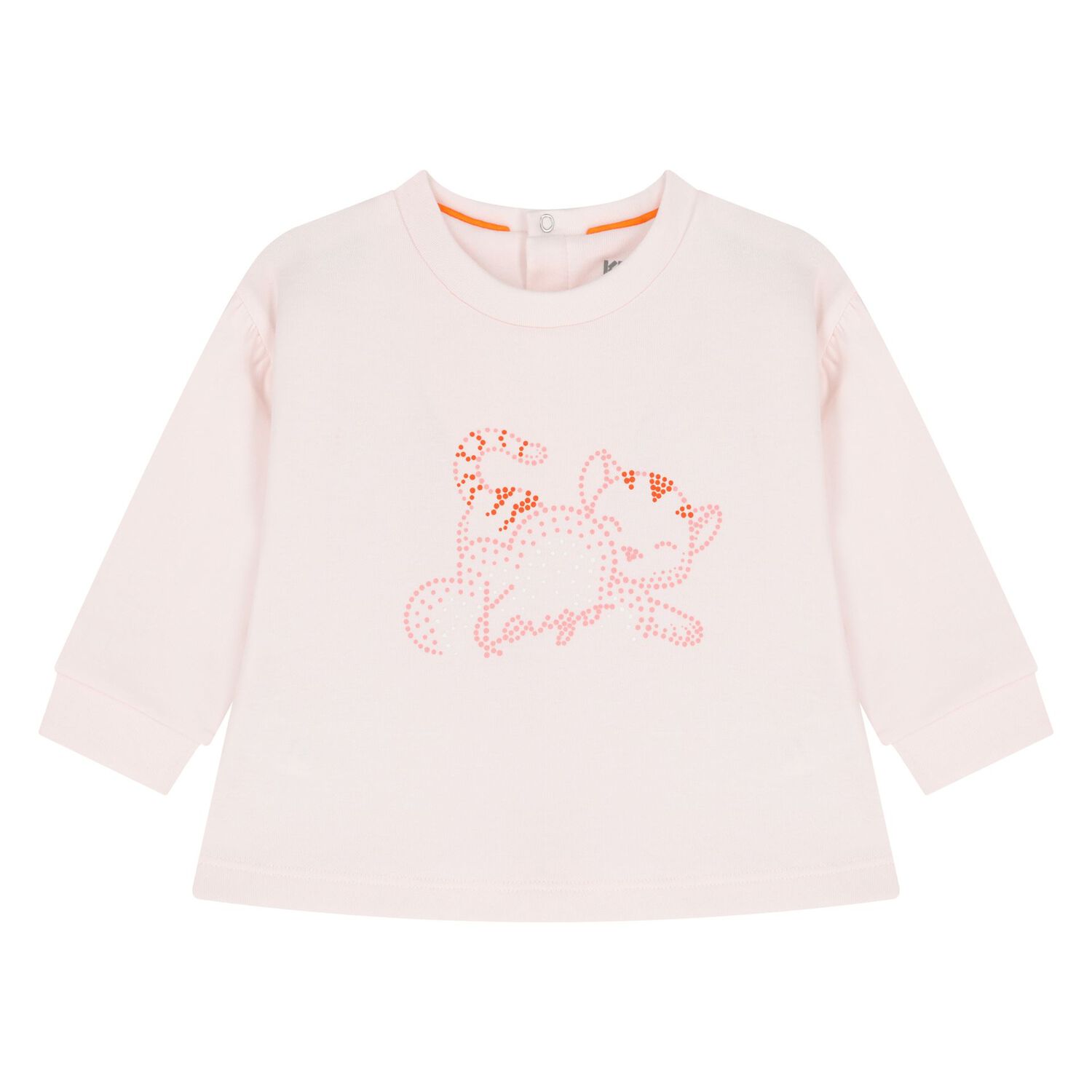 طقم بنطال بشعار النمر باللون   الوردي للفتيات , 1, hi-res