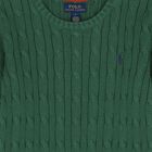 Boys Green Logo Cable Knit Sweatshirt, 2, hi-res