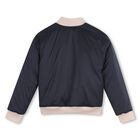 Boys Beige & Navy Blue Logo Reversible Jacket, 1, hi-res