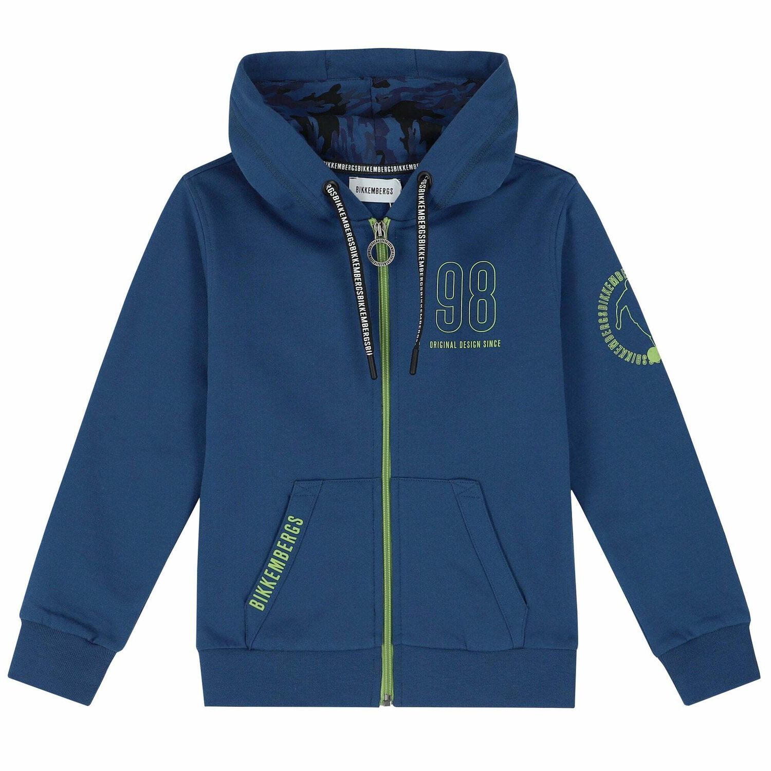 Boys Blue Hooded Jacket with Zip, 1, hi-res image number null