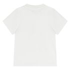 Younger Boys White Logo T-Shirt, 1, hi-res