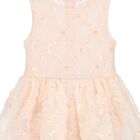 Girls Pink Flower Tulle Dress, 1, hi-res