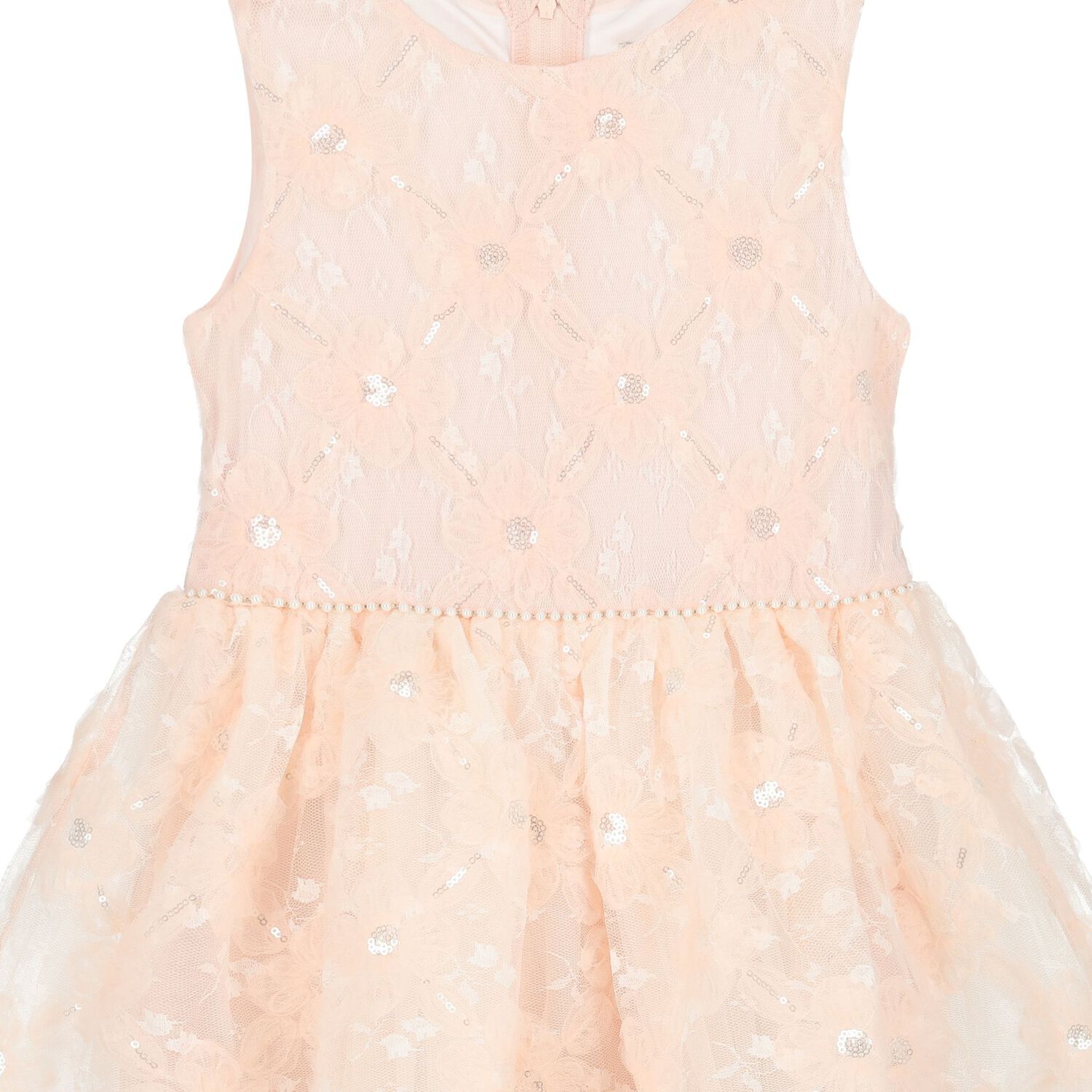 Girls Pink Flower Tulle Dress, 1, hi-res image number null