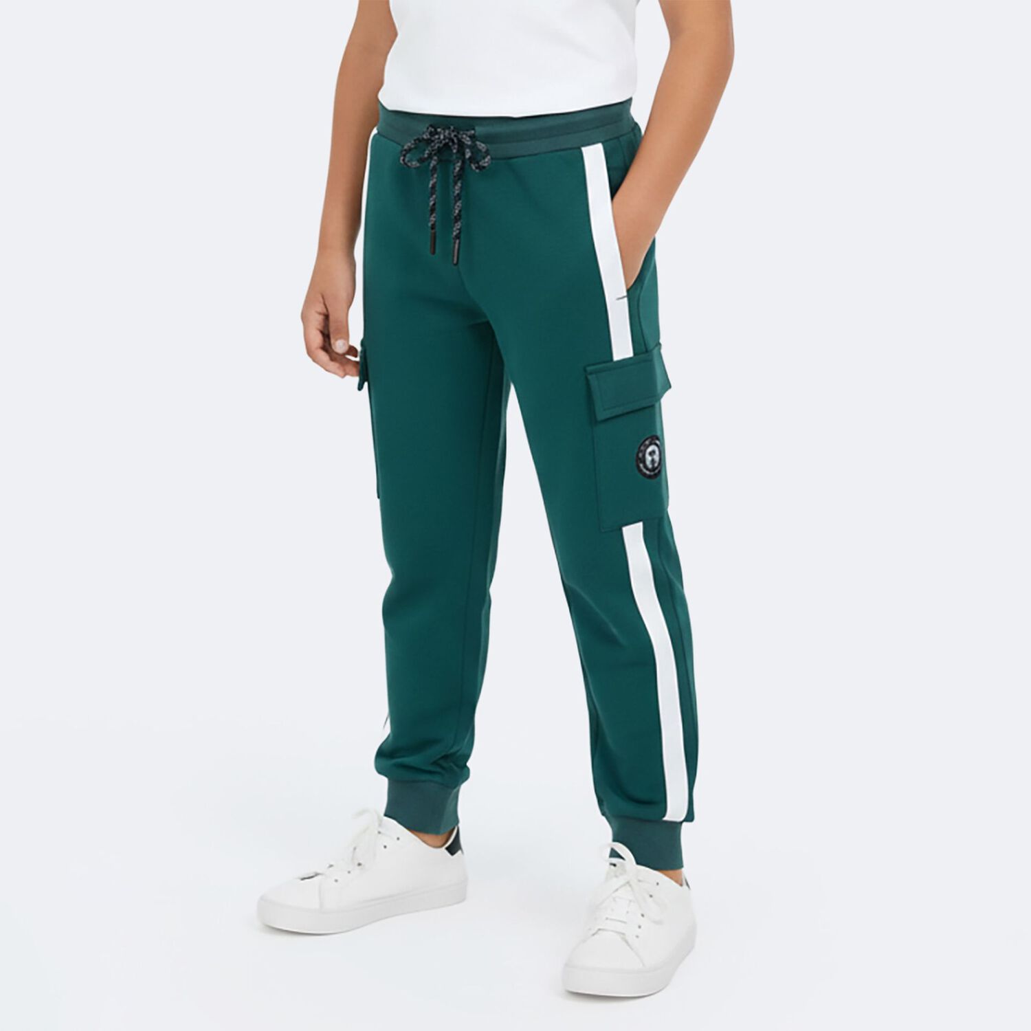 Boys Green Logo Joggers, 1, hi-res