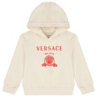 Younger Ivory Medusa Logo Hooded Top, 1, hi-res