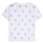Boys Mini Me White Logo T-Shirt, 1, hi-res