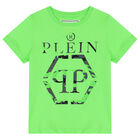 Boys Green Logo T-Shirt, 1, hi-res