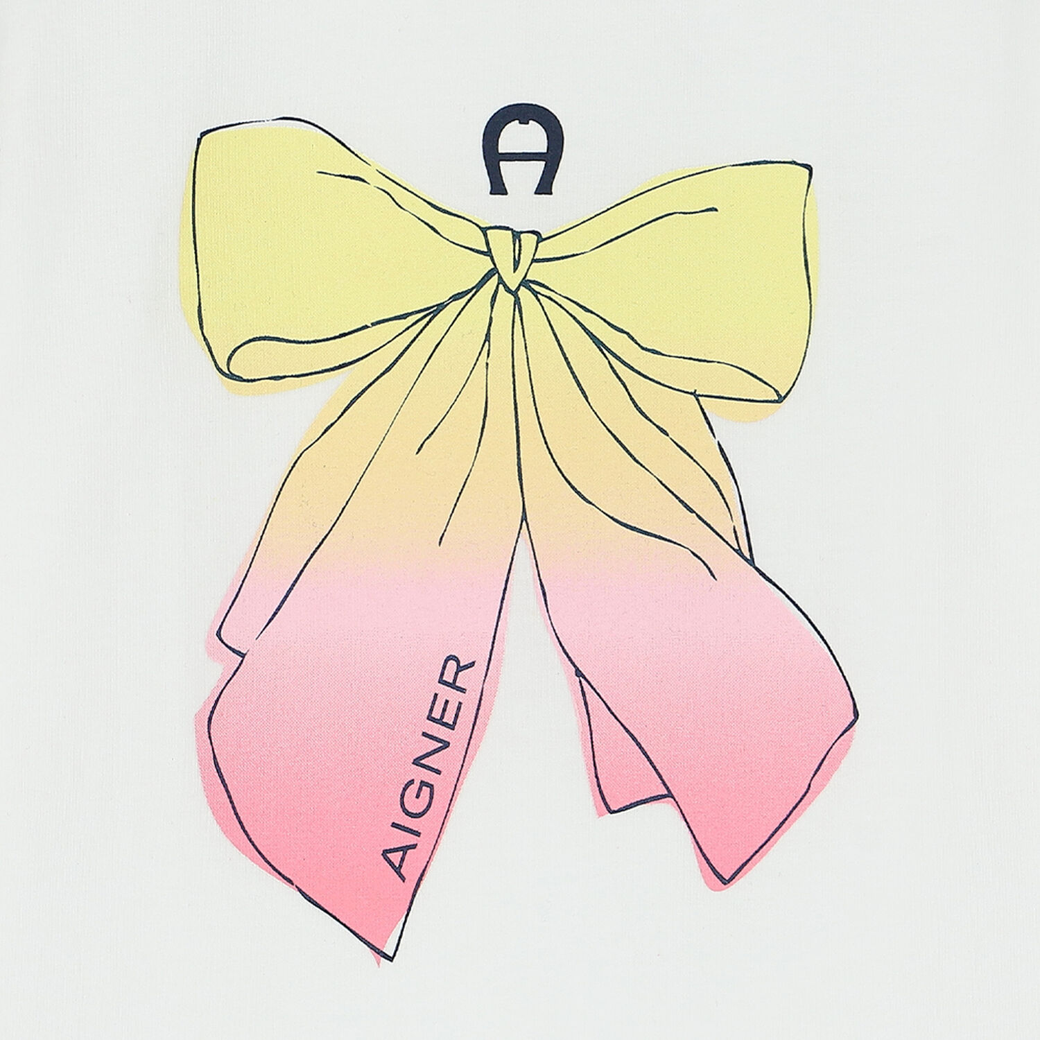 تيشيرت بالشعار باللون الأبيض للبنات, 1, hi-res