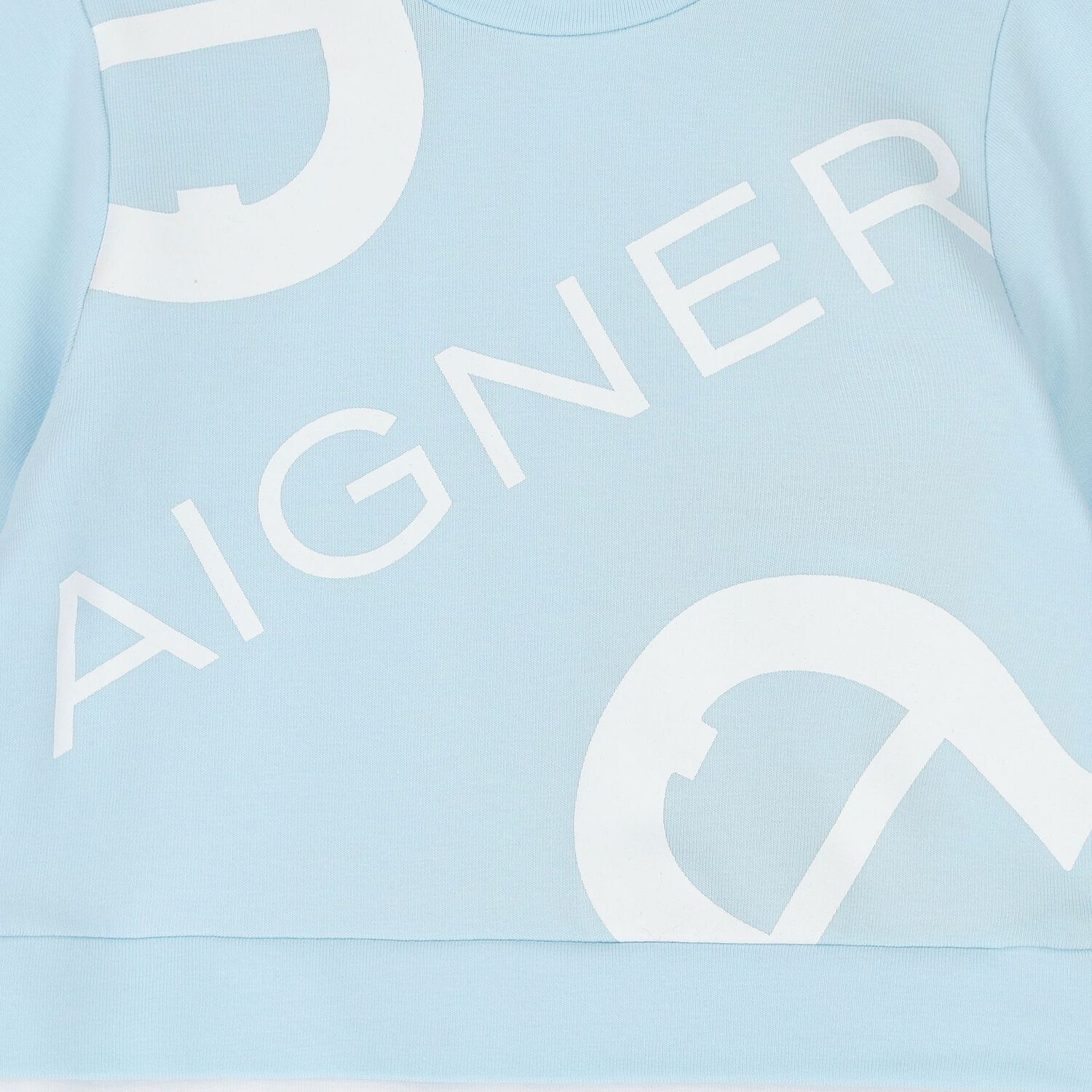 طقم هدايا ملابس أطفال باللونين الأزرق والأبيض وقبعة ومريلة, 1, hi-res