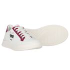 Girls White Logo Trainers, 1, hi-res