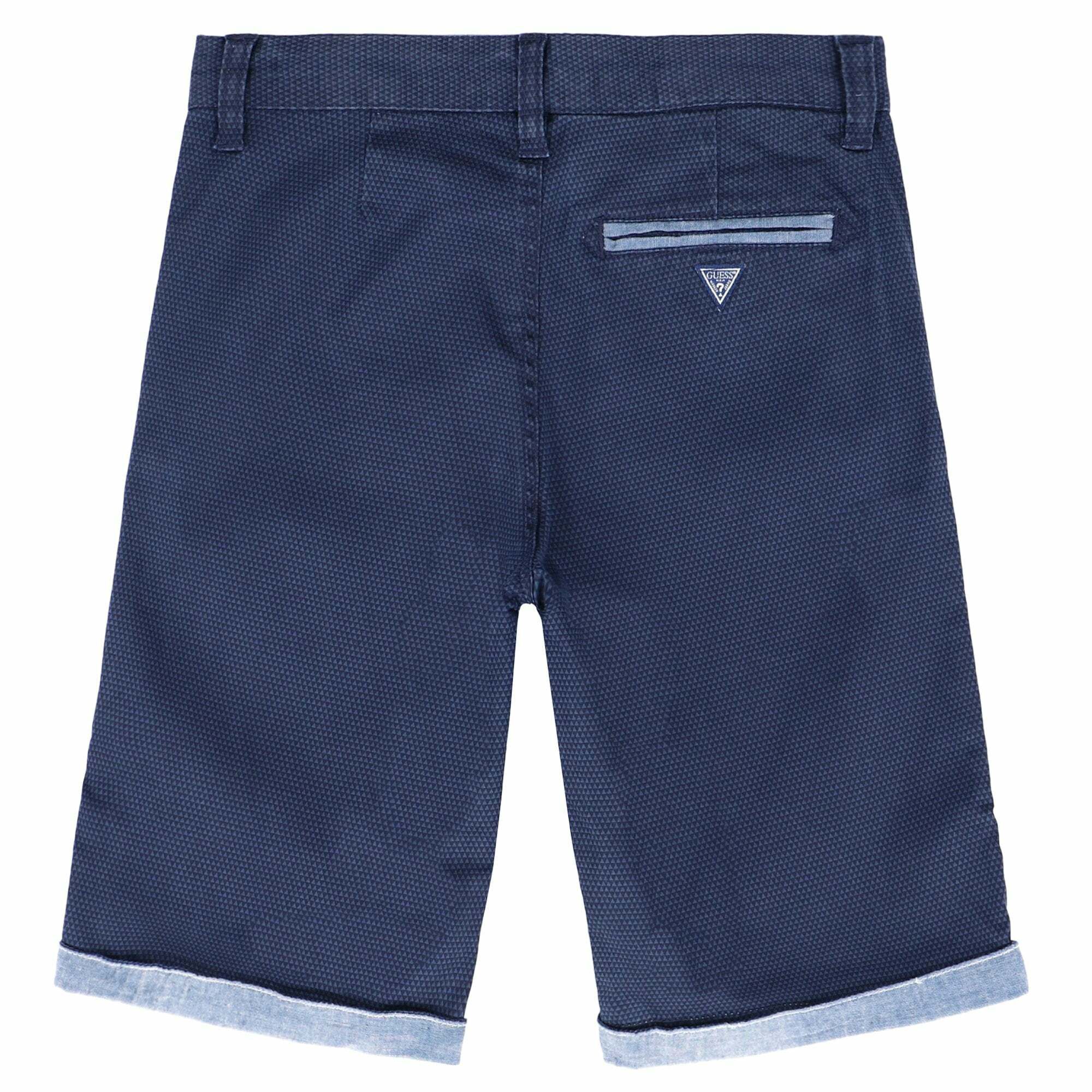 Guess Boys Navy Cotton Shorts Junior Couture UAE