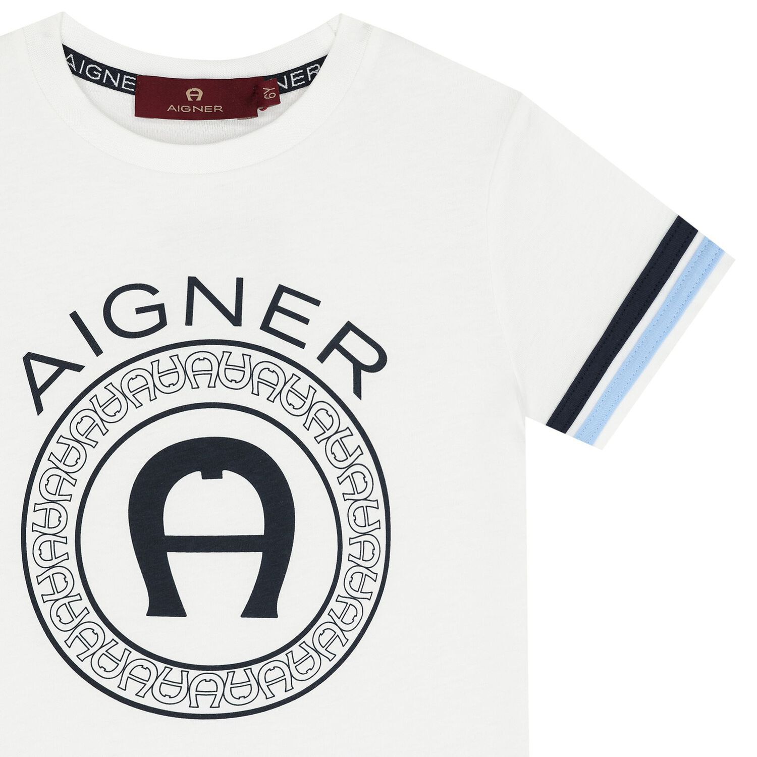 تيشيرت أولاد بالشعار باللون الأبيض, 1, hi-res image number null