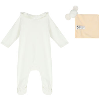 Baby Girls Ivory & Pink Babygrow Gift Set