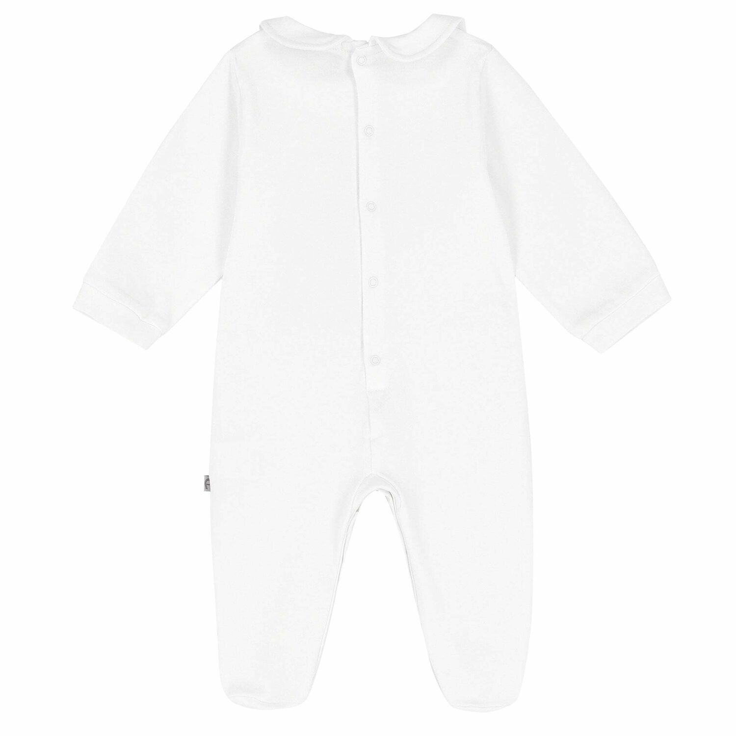 Baby White & Gold Logo Babygrow , 2, hi-res image number null