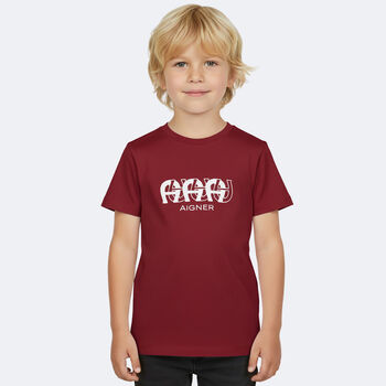Boys Burgundy Logo T-Shirt