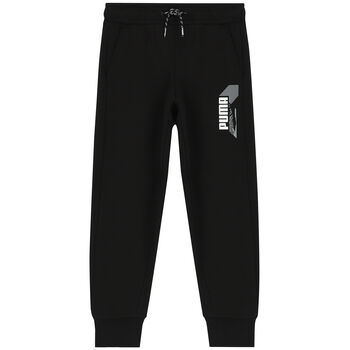 Boys Black Logo Joggers