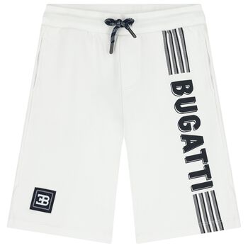 Boys White Logo Shorts