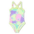 Girls Multi-Coloured Sea Shell Swimsuit, 1, hi-res