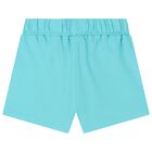Girls White & Aqua Bird Shorts Set, 2, hi-res
