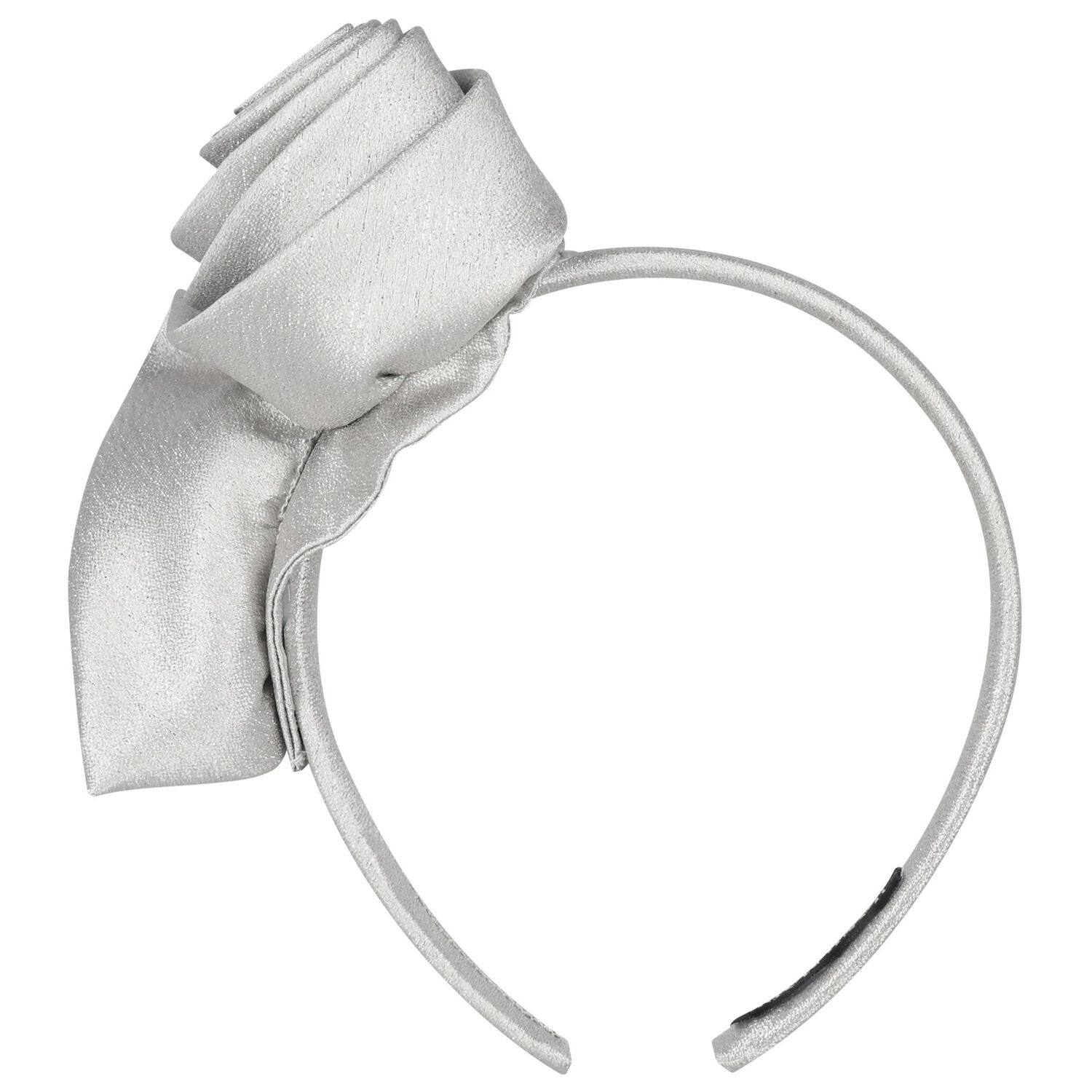 عصابه راس للبنات بتطريز زهور  باللون الفضى , 1, hi-res image number null