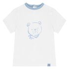 طقم شورت أولاد بشعار تيدي بير باللون الابيض والأزرق, 1, hi-res