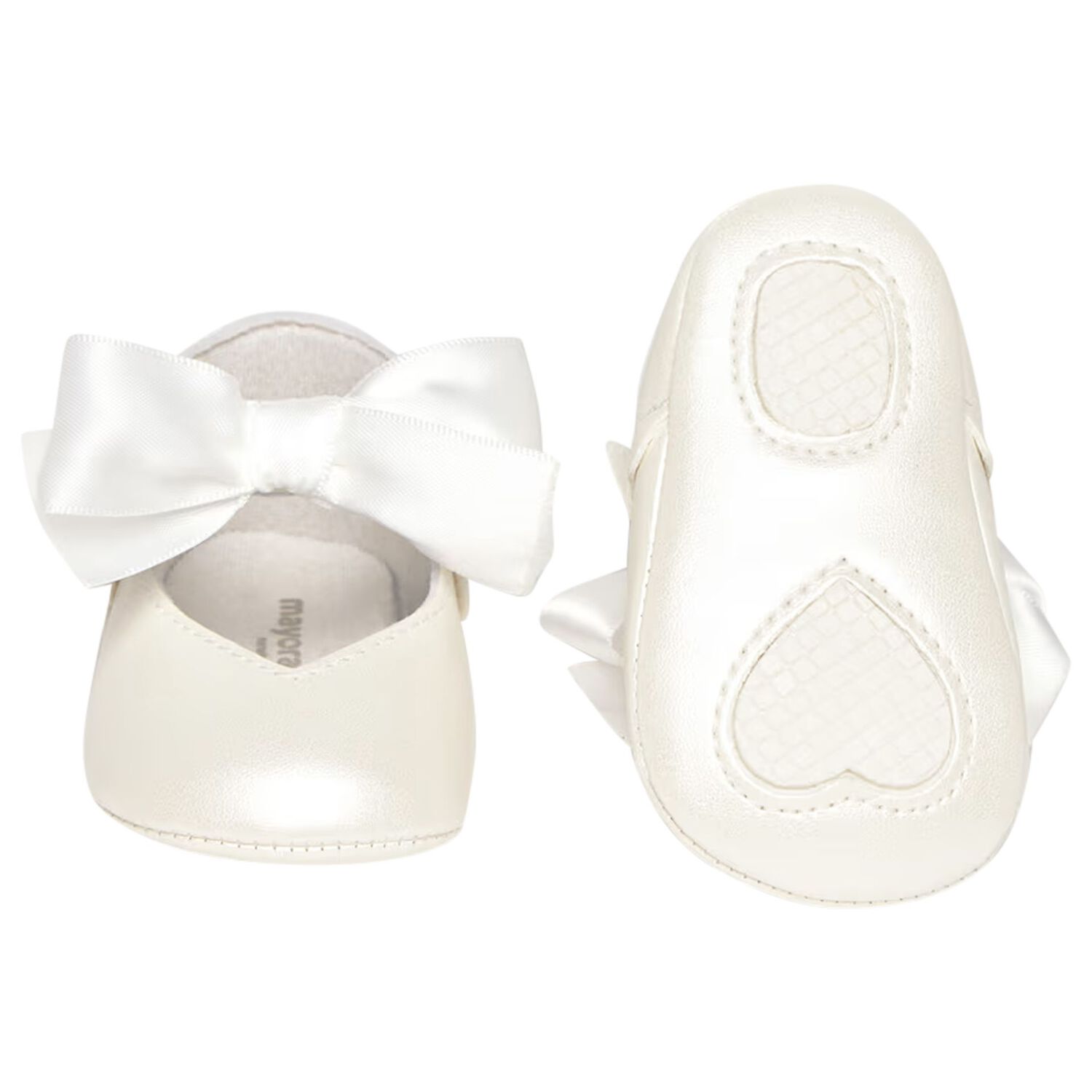 Baby Girls White Bow Pre Walker Shoes, 4, hi-res