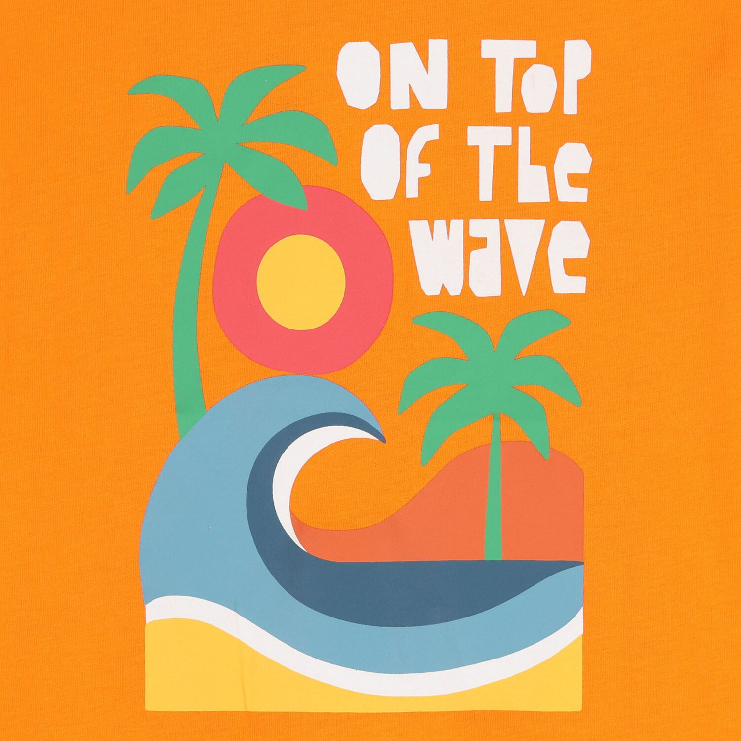 Girls Orange Beach T-Shirt, 1, hi-res